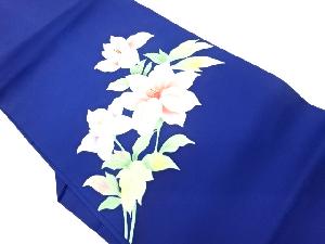 塩瀬金彩手描き花葉模様名古屋帯